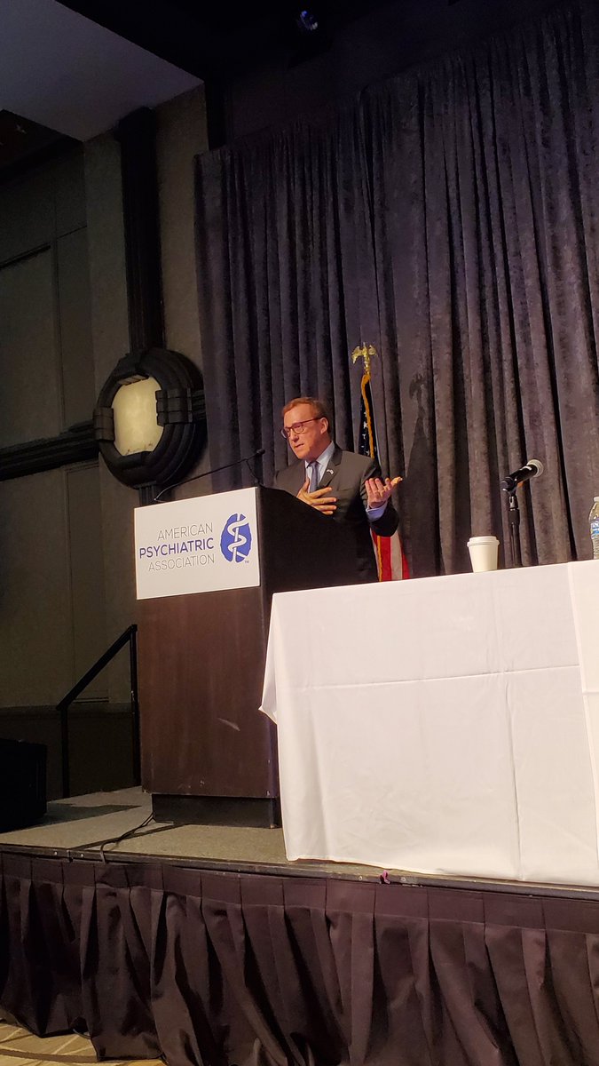 SaulLevinMD's tweet photo. I had a great conversation with @SAMHSA_Leader during a fireside chat at the Mental Health Services Conference today. She gave us some great insights into @SAMHSAGov and how we can improve mental health in the USA. Can't wait to speak in person next time! https://t.co/mWXYkVsjqn