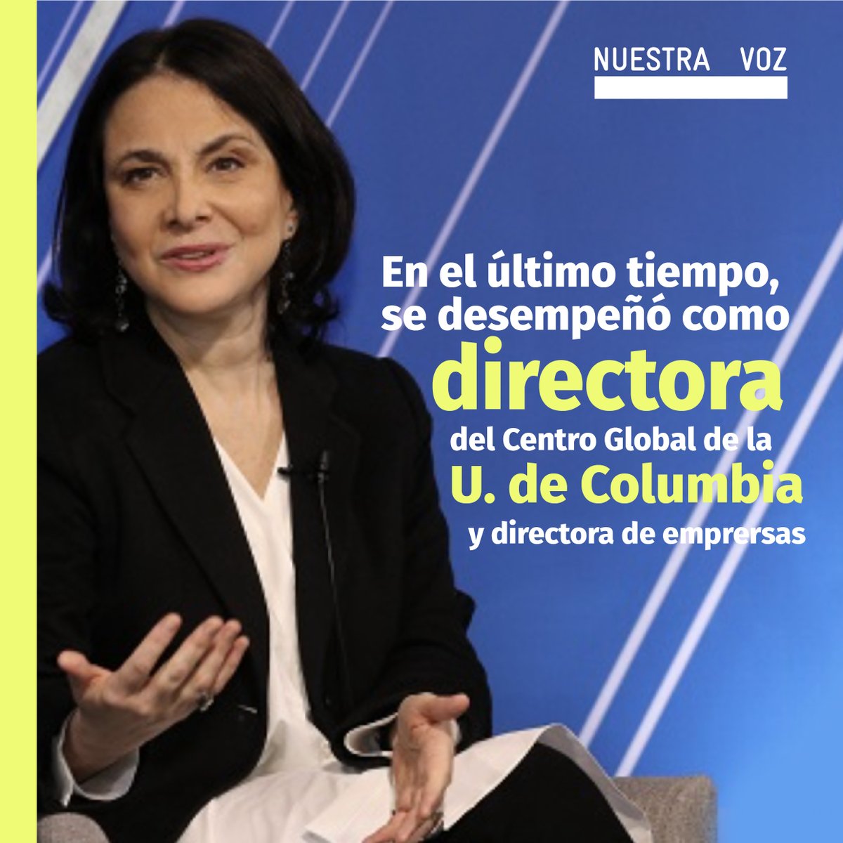 Karen Poniachik fue una persona inspiradora que abrió caminos para generar #cambios sustanciales. Fue la primera mujer que ocupó el cargo de Ministra de Minería y fue clave para el ingreso de #Chile a la #OCDE. La destacamos por su liderazgo y aporte al #empoderamientofemenino ️