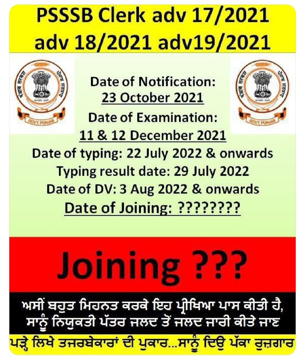 Rajniba61046107's tweet photo. #Psssbclerk2021JoiningKrwaoo #Declareclerkresult #Psssb2021result #PsssbClerkJoining plz complete our recruitment @BhagwantMann @KaurBmusic @AAPHarbhajan @AAPbalbir @AAPPunjab @Laljitbhullar @GitaGopinath @RajaBrar_INC @diljitdosanjh https://t.co/57aKM3DG1Z