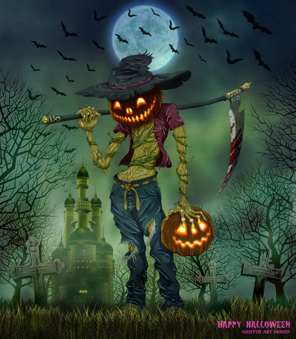 #ハロウィンキャラ百鬼夜行イラストフェス2022 #歴代ハロウィン絵を上げよう一昨年描いたのと昨年描いたラフ#イラスト #再掲 #illustration 