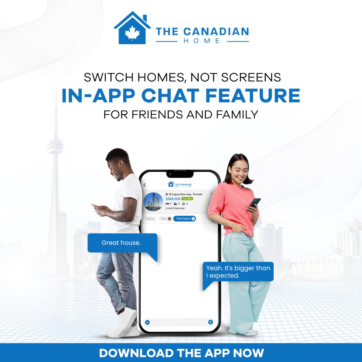 TheCanadianHom1's tweet photo. Buying or renting homes should not be a hassle when you can easily invite your partner and kin to browse through properties with you, only on The Canadian Home App.
Download now and begin the journey.
https://t.co/sRQylfjf2g
#Thecanadianhome #homebuyers #LiveWithOutBoundaries https://t.co/5VDxIRrLny