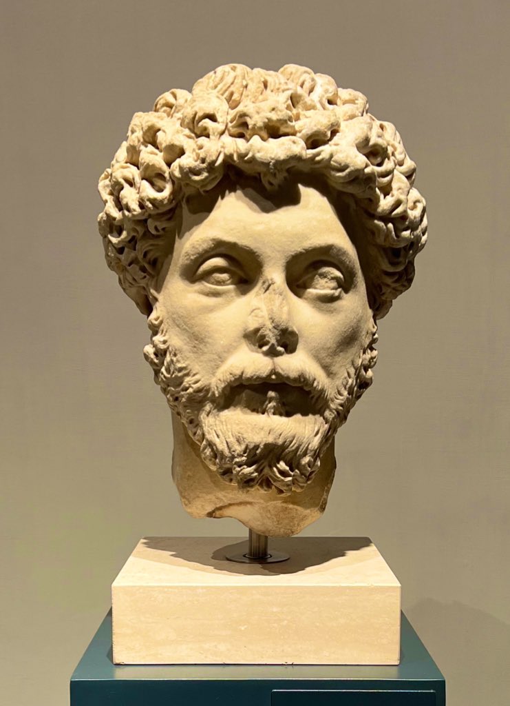 “What are all your tribulations but exercises for the training of your reason.” Marcus Aurelius, Meditations 10.31 (portrait of Marcus now in the Palazzo Massimo in Rome; image mine)