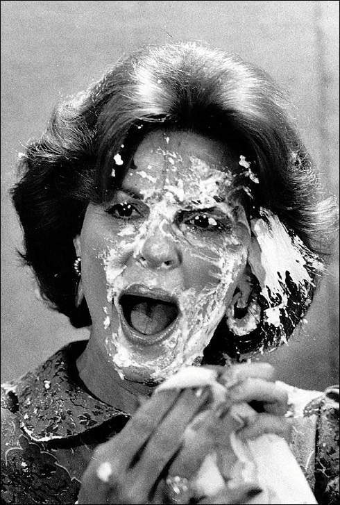 Anita Bryant, the spokeswoman for the Florida Citrus Commission and a woman who led a successful campaign to undo pro gay rights laws in the 1970s, was pied in the face by a gay activist 45 years ago today. This is after she called gays “human garbage” and recruiters of children