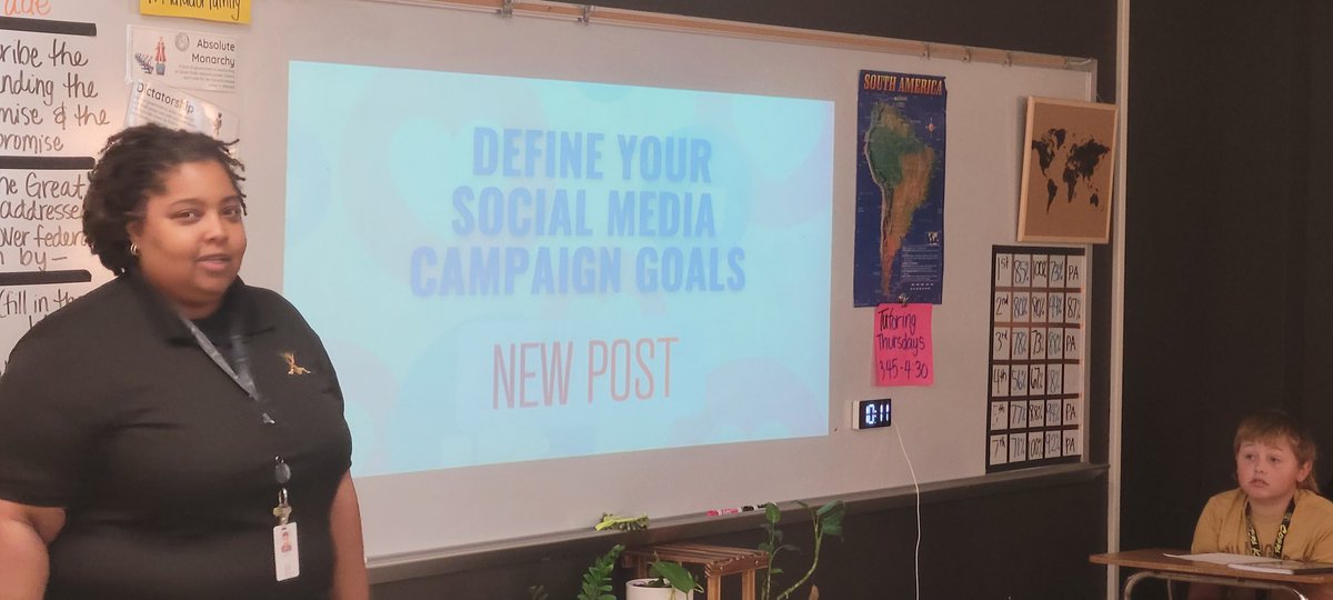 Mrs. Salazar's Cyberbullying PBL class was treated to a presentation from SISD Communications Specialist Tanisha Hearn! #WeAreSeguin