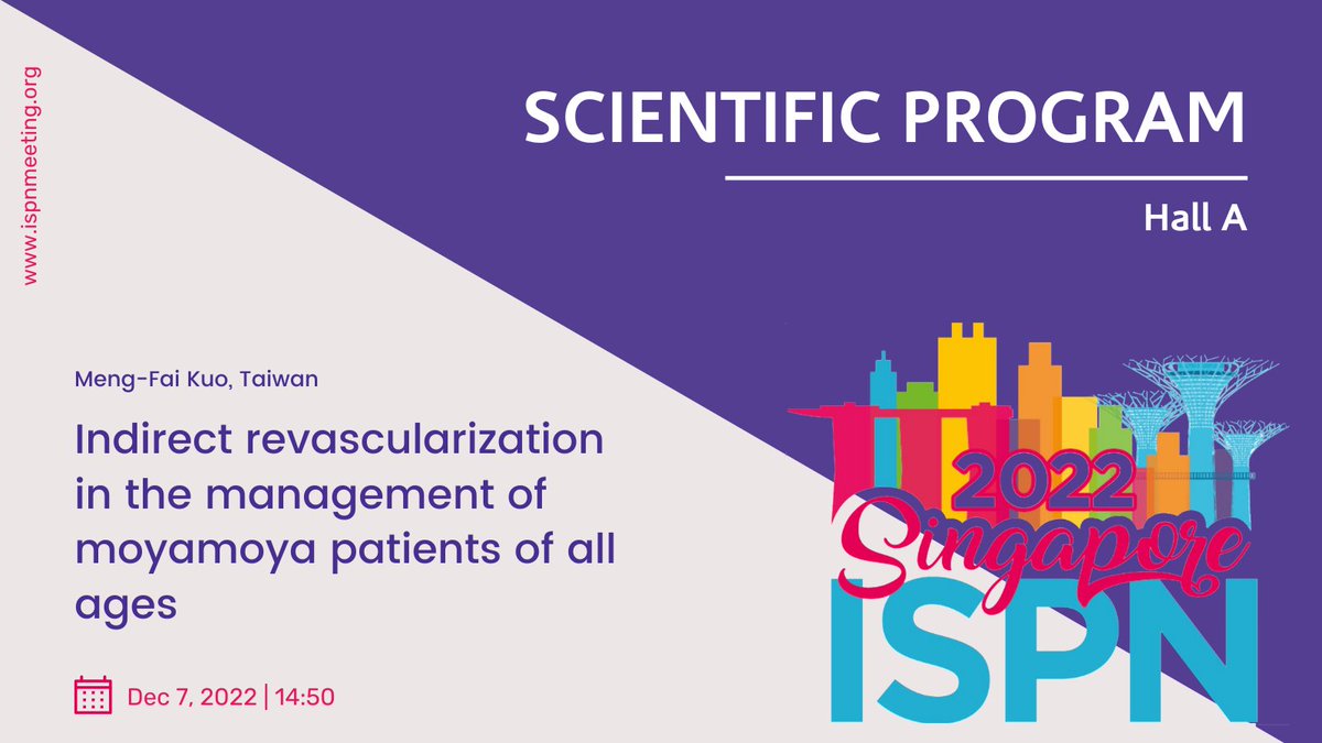 🤩 We are extremely delighted to welcome Meng-Fai Kuo, an expert in indirect revascularization in moyamoya patients at #ISPN2022 🙌 Join us for face-to-face interactions with such professionals in the field of #pediatric neurosurgery Register now👉 bit.ly/3EHprBi