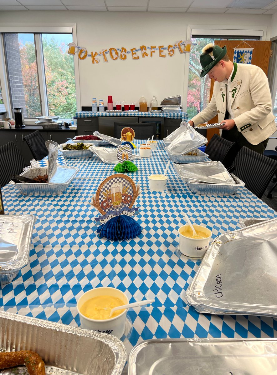 AriumAE's tweet image. #AriumAE gathered to enjoy a festively themed #Oktoberfest HH. Staff enjoyed authentic German food &amp;amp; beverages in good company and spirit. Some even wore traditional German attire. It was a great time socializing with teammates. Thank you #Rathskeller for the delicious food.