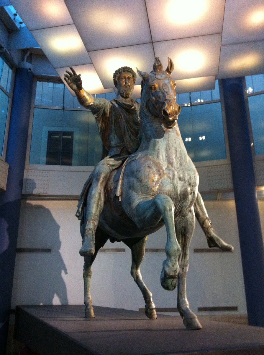 “At every action, no matter by whom performed, make it a practice to ask yourself, ‘What is their objective in doing this?’ But begin with yourself; put this question to yourself first of all.” Marcus Aurelius, Meditations 10.37 (statue of Marcus, Capitoline Museum; image mine)