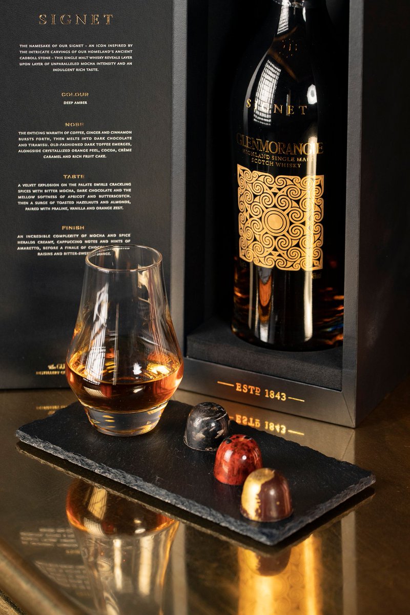 GrantleyHall_'s tweet photo. Experience the ‘Perfect Pairing’ with Glenmorangie Signet. Enjoy it alongside three ganache chocolates to pair with the nose, taste and finish notes of the whisky whilst you’re in Norton Bar or Fletchers Restaurant for a limited time only.

#Whisky #Glenmorangie

@TheGlenmorangie https://t.co/BNEvHLX2sB