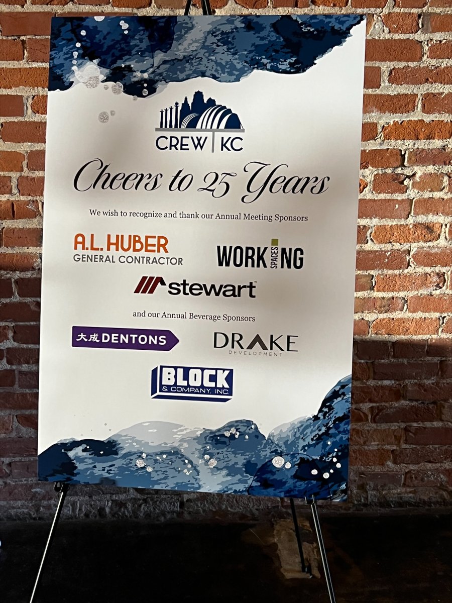 ALHuberGC's tweet photo. Last night @CREWKansasCity celebrated 25 years! We are happy to sponsor industry organizations our team is involved in!
#alhuber #crewkc #sponsor https://t.co/lR91QrFHBD