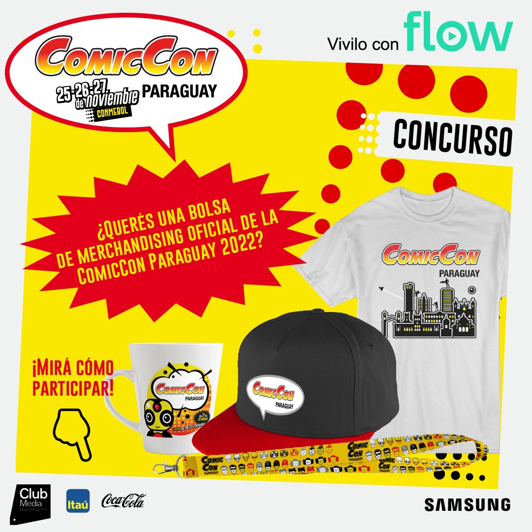 ¡Llevate una bolsa de merchandising oficial de la ComicCon Paraguay 2022!

Andá ahora a nuestro Instagram @comicconparaguay y comentá esta publicación etiquetando a 4 amigos para participar

¡Suerte a todos!

#ComicConPy2022 #comic #anime #Cosplay #manga