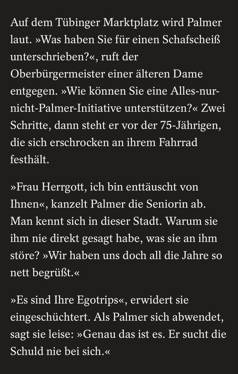 floburkhardt's tweet photo. Bei der OB-Wahl in Tübingen geht es auch um Stil. Und der Spiegel hat treffend beschrieben, warum nach 16 Jahren jetzt einfach Schluss sein muss, mit dem Kerl der die Bürger*innen seiner Stadt demütigt und runtermacht, weil sie ihm widersprechen. https://t.co/hLHU1OFUdh
