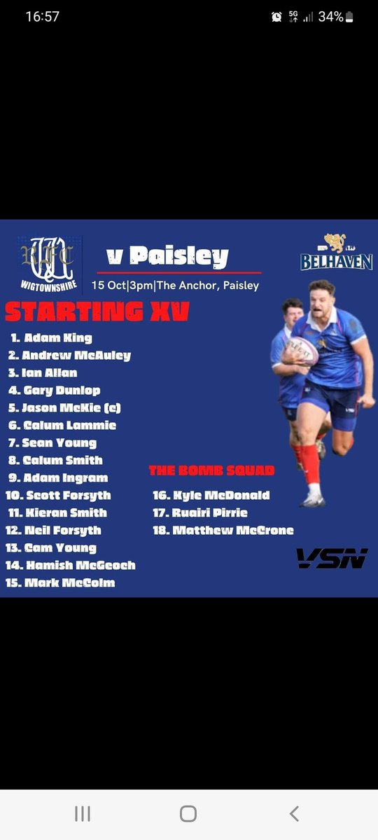 Wigtownshire Rugby Football Club (@wigtownshireru1) on Twitter photo 