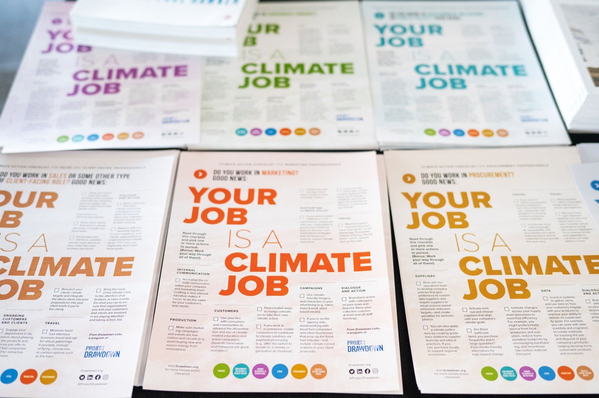 Do you work in #finance? Congratulations, your job is a climate job! Check out #DrawdownLabs' job function action guides & learn how you can use your current role to make an impact in the fight against climate change ➡️ drawdown.org/programs/drawd… #ClimateAction #ClimateSolutions