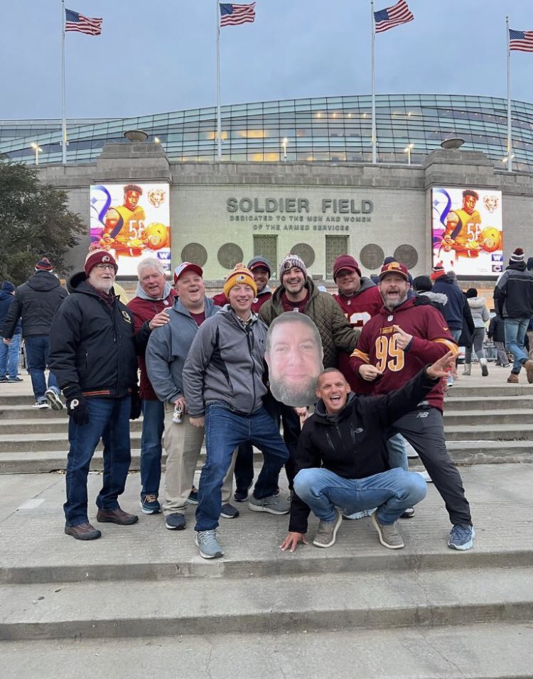 p_andre33's tweet photo. @TailgateTed Really sorry to hear this Ted! Fortunately our group experienced the complete opposite and had a great experience with Chicago fans! To top it all off, bumping into you on our victory walk back to the hotel was epic! #VictoryFriday #Commanders #CommandersvsBears https://t.co/GIIfdWMRFE