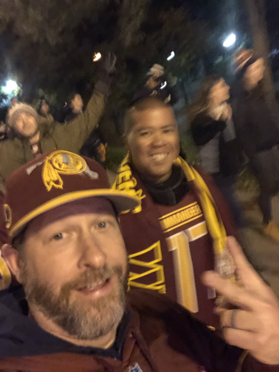 p_andre33's tweet photo. @TailgateTed Really sorry to hear this Ted! Fortunately our group experienced the complete opposite and had a great experience with Chicago fans! To top it all off, bumping into you on our victory walk back to the hotel was epic! #VictoryFriday #Commanders #CommandersvsBears https://t.co/GIIfdWMRFE