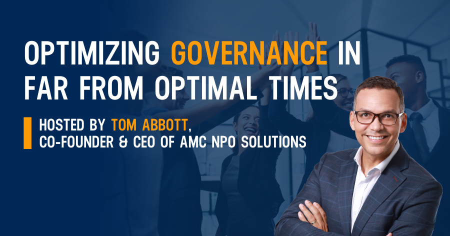 Learn about establishing codes of conduct, managing board performance, running effective meetings and strategic planning sessions in optimal times with Tom Abbott - CEO of AMC Governance Solutions.

Sign up now: bit.ly/3rJZZUf 

#nonprofit #webinar #governance