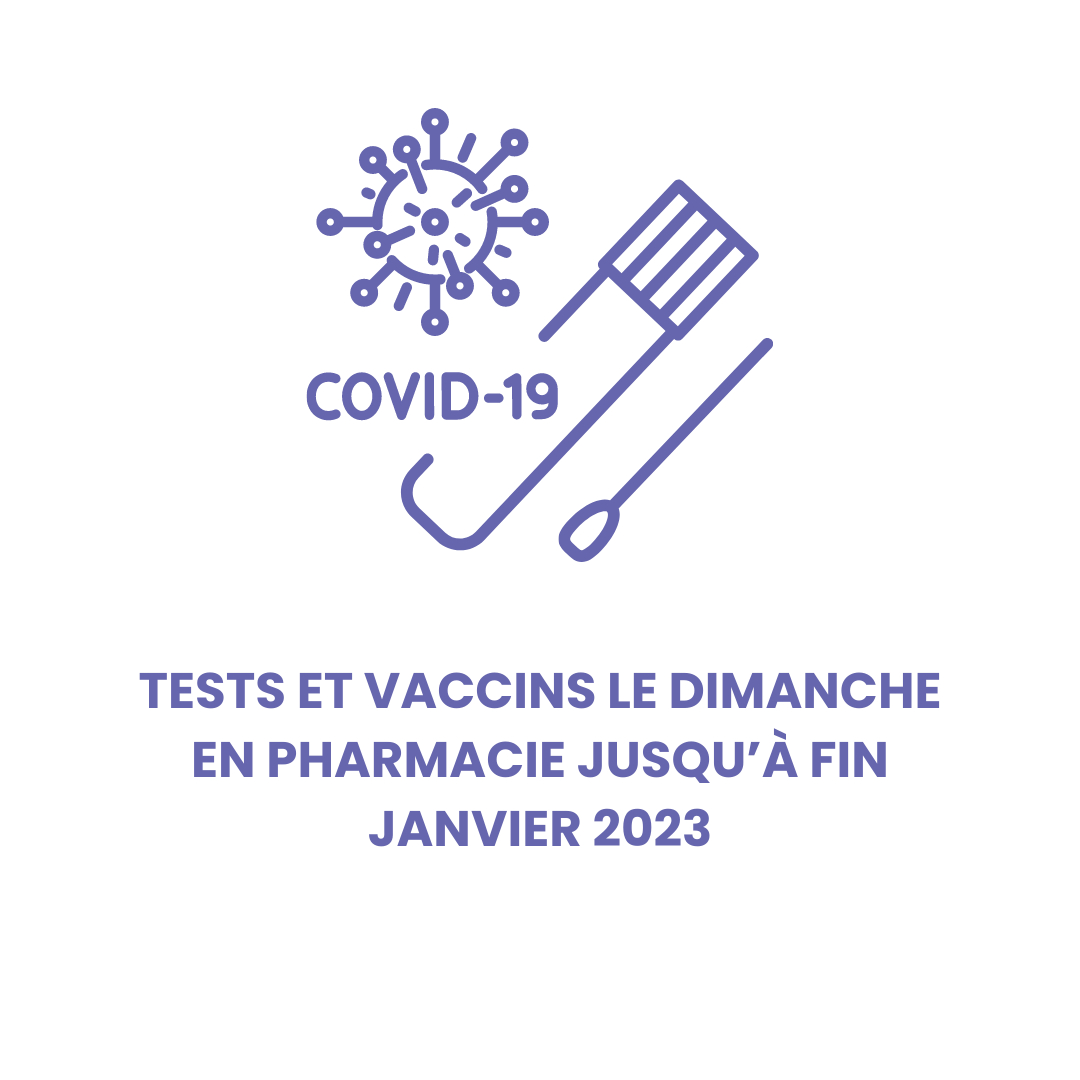 agaps__'s tweet photo. ✨Tests et vaccins le dimanche en pharmacie jusqu’à fin janvier 2023 ✨
#AGAPS #fiscal #juridique #santé #covid #virus #pharmacie #test #vaccins https://t.co/yQSbKLjYvs