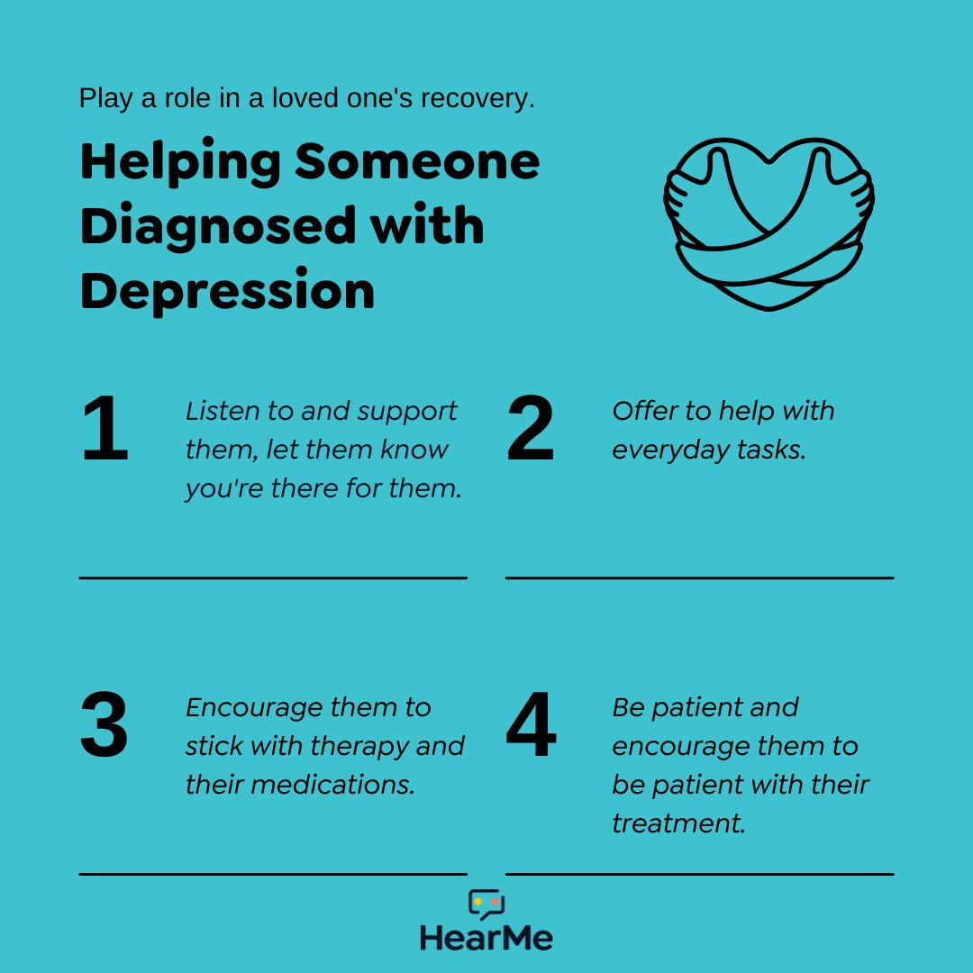 October is Depression Education and Awareness Month. Here are just a few ways you can help someone who is diagnosed with depression. If you or someone you know is suffering from depression and needs treatment, visit the SAMHSA's National Helpline online or call 1-800-662-HELP.

#
