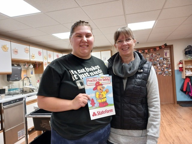 Rhonda delivered coloring books to local Harvey daycares. #fireprevention #ourstatefarm #teamstormgivesback.