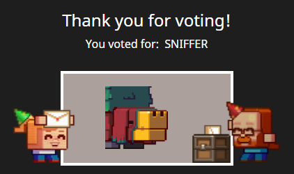 Ph1LzA's tweet photo. Didn't even blink #MinecraftLive #SnifferSupremacy https://t.co/F7CdGigg9K