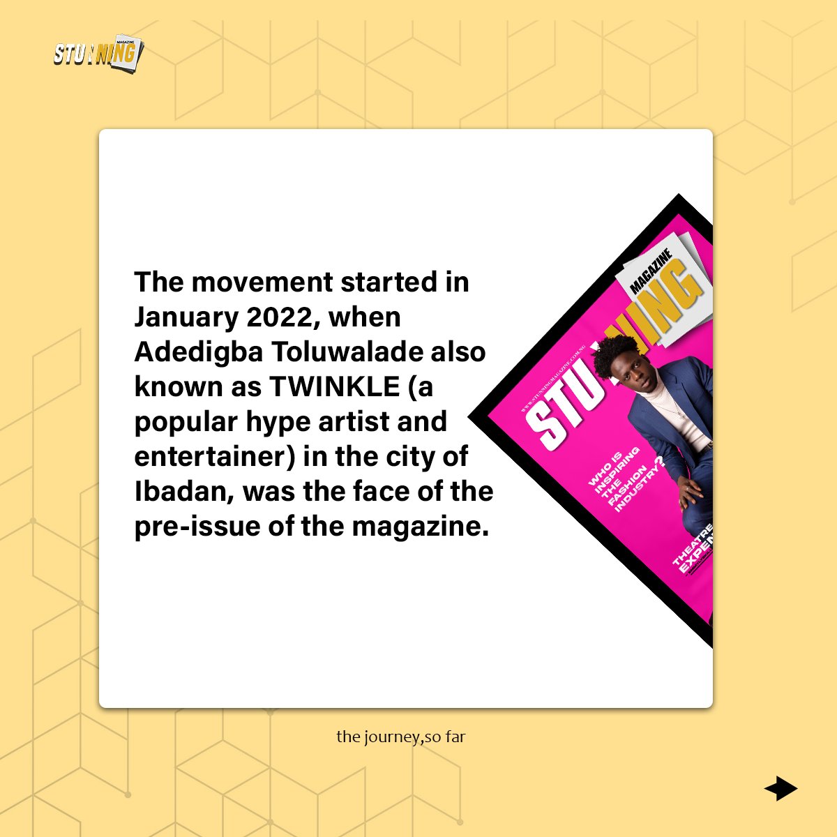 _Stunningmag's tweet photo. Let's talk about our journey, so far in the publishing industry.

[Read through] https://t.co/dx9ksI3Hd7