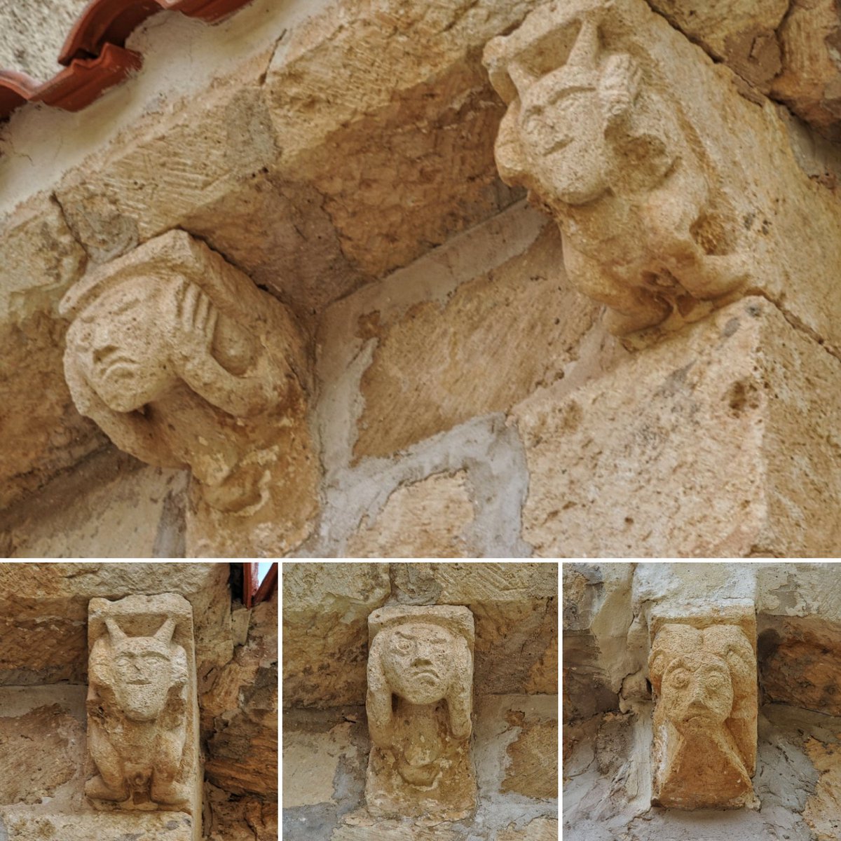 Esas desmesuradas y mal calibradas reformas acometidas en el siglo XVI sobre iglesias del XII que se van de las manos obligando a reforzar con contrafuertes 'de cualquier modo' para que no se venga todo abajo... 
Iglesia de San Andrés Apóstol de Panizares de Valdivielso (Burgos)