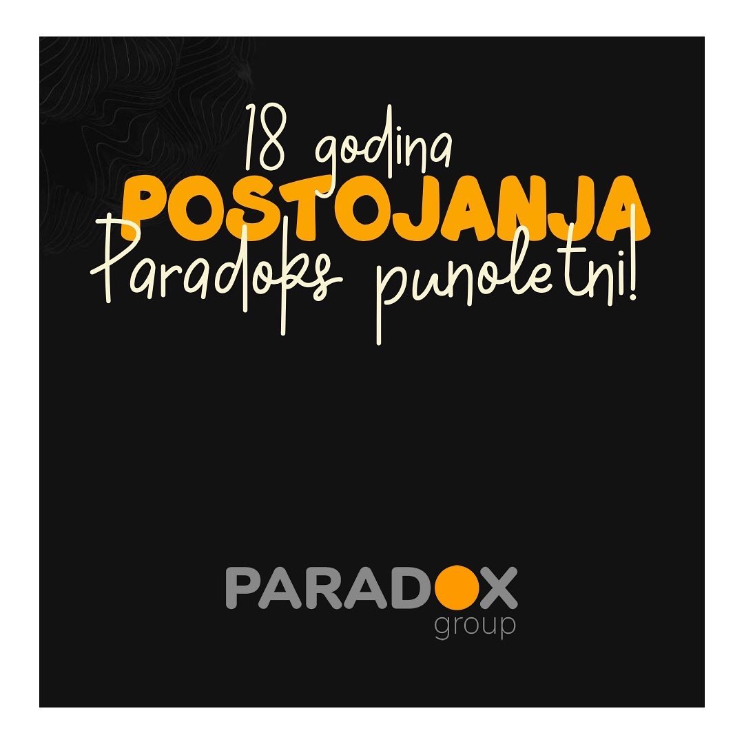 PARADOXgroup's tweet photo. Danas postajemo punoletna Organizacija. #PDXG https://t.co/Wenxpx01Ft