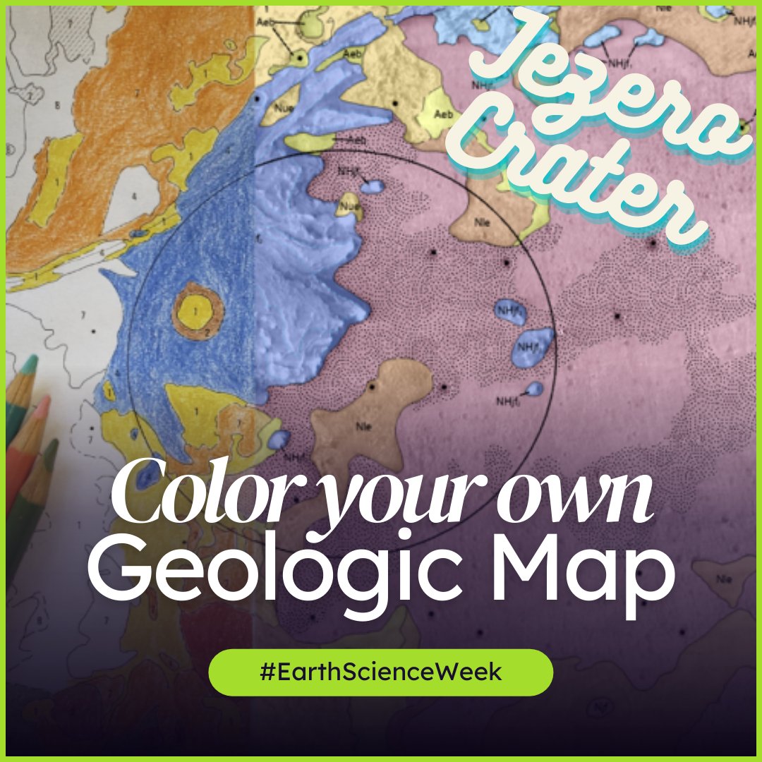 Happy Geologic Map Day! Geologic Mapping is a big part of what we do here at Astro, and we created this activity so you can create your own #GeologicMap of the #Perseverance Rover landing site! Explore Jezero crater at this link: usgs.gov/news/coloring-…