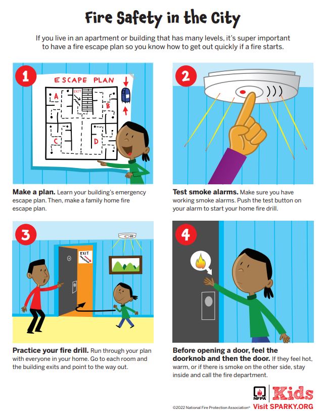 Sparky_Fire_Dog's tweet photo. If you live in an apartment or building, having a fire escape plan is super important. Download the new "Guide to Fire Safety in the City" kit that includes safety tips for families! https://t.co/QOFNYlBDoD #FirePreventionWeek https://t.co/fM6fgrDWo1