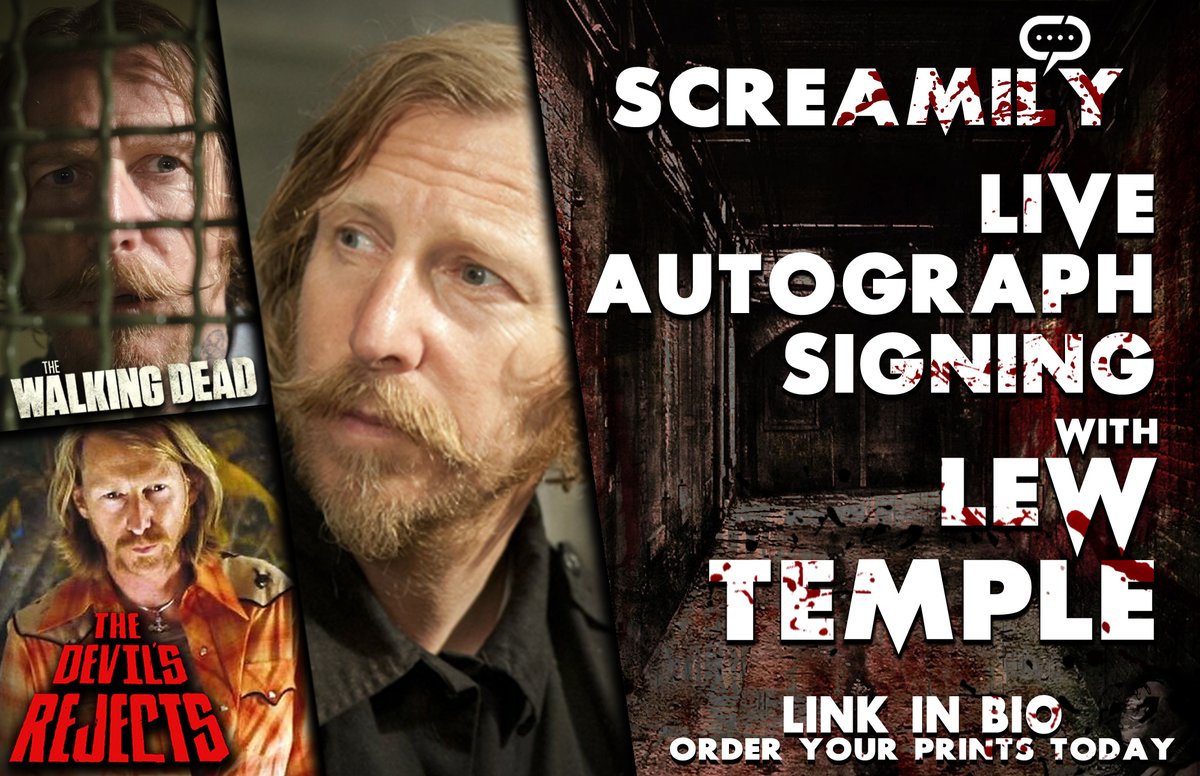 LewTempleActor's tweet photo. Thank you for Your Precious Time...
LIVE autograph signing! Check out https://t.co/zXNuvLXvEj
Pick a Pic and I will sign them. #lewtemple #screamily https://t.co/fDY8it46Ye