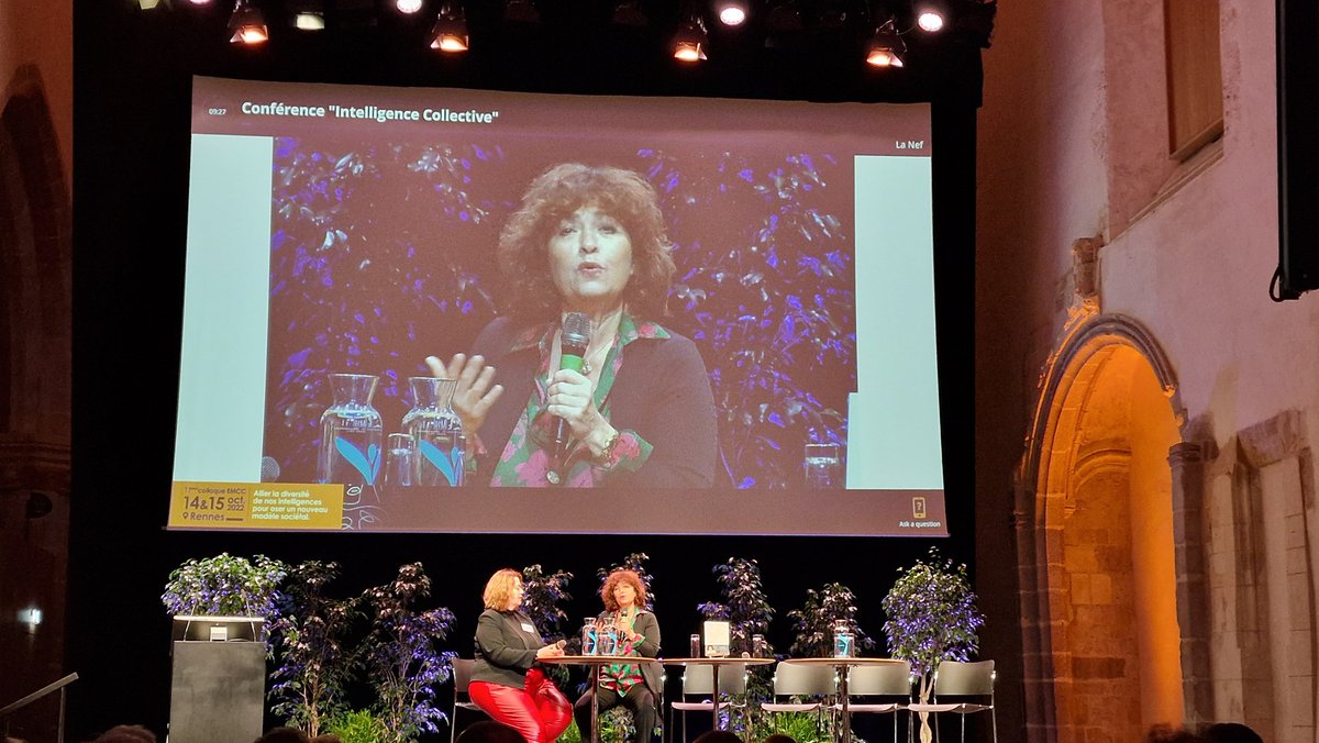 PDLpro's tweet photo. 17ème Colloque @EMCCFrance
Ce matin interview de Mélanie Lévy-Thiébaut @LevyThiebaut, Cheffe d'orchestre puis table ronde sur l'#intelligencecollective : "la connexion des énergies permet de s'élever collectivement"
@damquillet @PierreWeill35
Christel Huet-Rougier https://t.co/6nJQUucDyK
