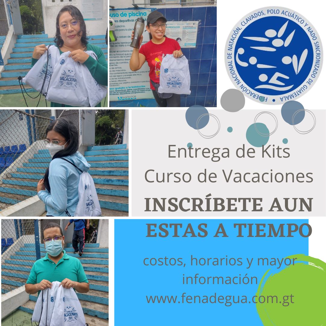 Fenadegua1's tweet photo. Entrega de Kits 🏊‍♂️🏊🏊‍♂️
Curso de Vacaciones 2022😇😇
cupos disponibles en todos los horarios🎊🎊
click en siguiente enlace para mayor información e inscripción
https://t.co/NiCmSfqiab... https://t.co/fnqKsaaorM