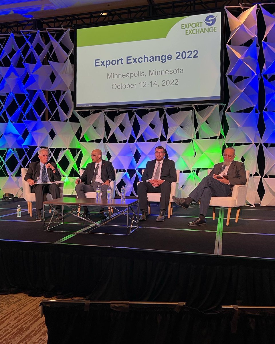 NCI_NDSU's tweet photo. Thank you to everyone who stopped by the NCI booth at the 2022 @USGC Export Exchange conference! Today we are wrapping up with a panel featuring our own Shane Mueller, Feed Mill Manager! #ExEx2022 https://t.co/18nOKyV43C