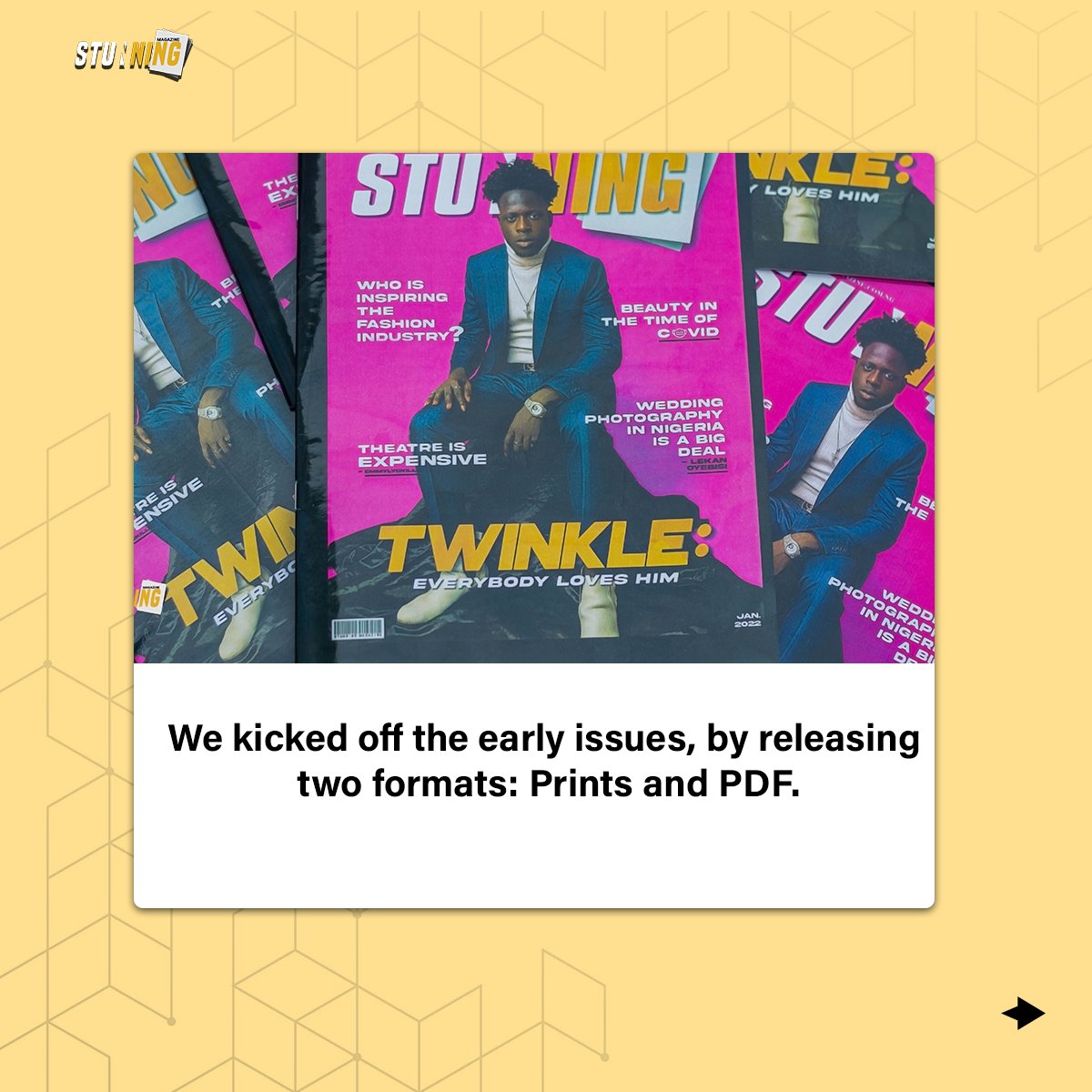 _Stunningmag's tweet photo. We hope you are ready for us as we deliver more top notch content in YOUR field and environment 😊

#stunningmagazine https://t.co/V45INmTinP
