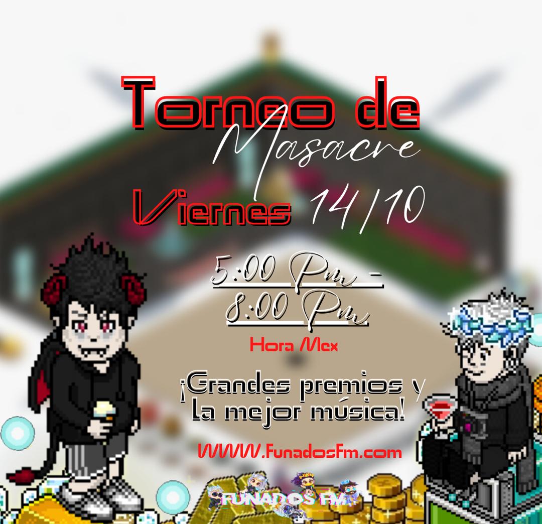 RadioFunadosFm's tweet photo. ✨HOY TORNEO DE MASACRE EN PAREJAS✨
 Las parejas seran elegidas en rondas clasificatorias.
🥇$50 c/u.
🥈Caja HC 31 días c/u.
🥉$20 c/u.
🎖️4to. $10 c/u. 
 Hora 5:00 🇲🇽 / Chile 7:00 🇨🇱. 
🔃 RT +❤️ y estarás participando por un premio sorpresa  sala ref: krakn
¡Los esperamos ! 💕 https://t.co/XSCHjEXeXe