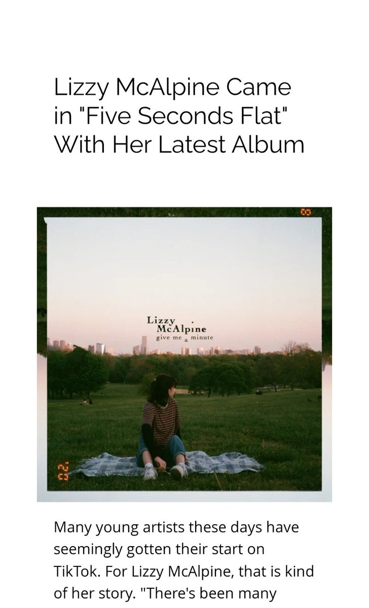 gabbydev01's tweet image. My latest published work! I love how it is a step away from the country music I've been writing about!
rootsmusicmagazine.com/post/lizzy-mca…
#LizzyMcAlpine #magazine #GenZ #TikTok