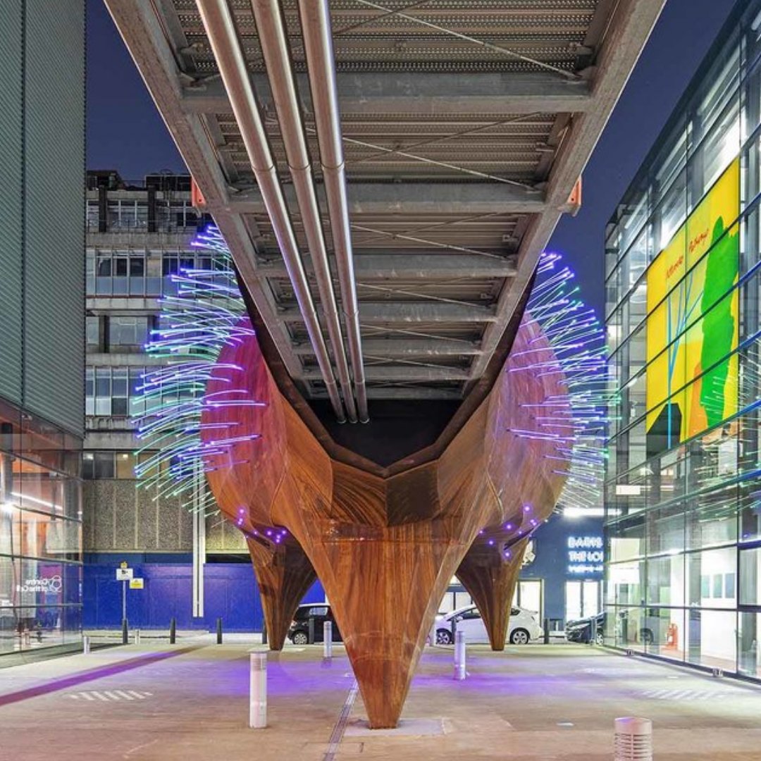 ALLDesign1's tweet image. Leveraging fine art techniques to produce architectural ideas, aLL Design’s street creature portfolio includes Neuron Pod at London’s Queen Mary University – an iconic steel structure with fibre-optic hairs that light up at night. 

Have you ever ventured inside the #NeuronPod?