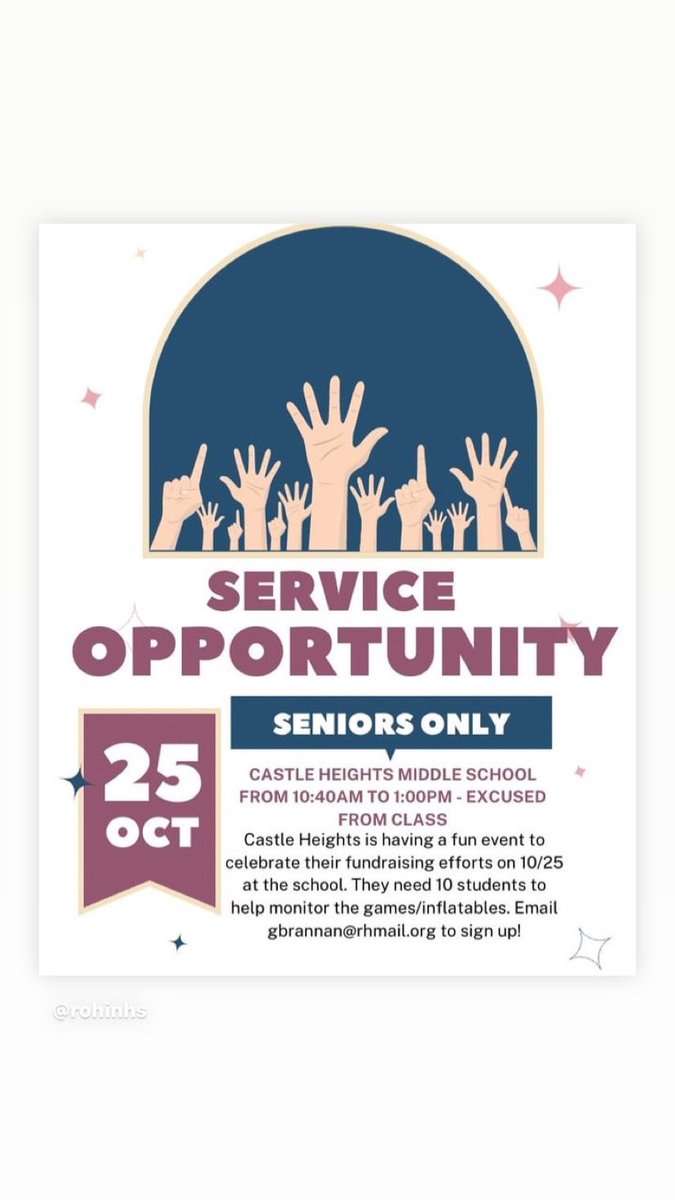 RoHiNHS's tweet photo. New Service Opportunity for Seniors! https://t.co/wWaiafFooy