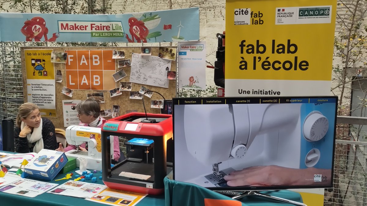 RFFLabs's tweet image. Egalement sont présents @Handifablab - Yes We Fab - @RepairCafeFr (HDF) - @reseau_canope - @HoliMaker