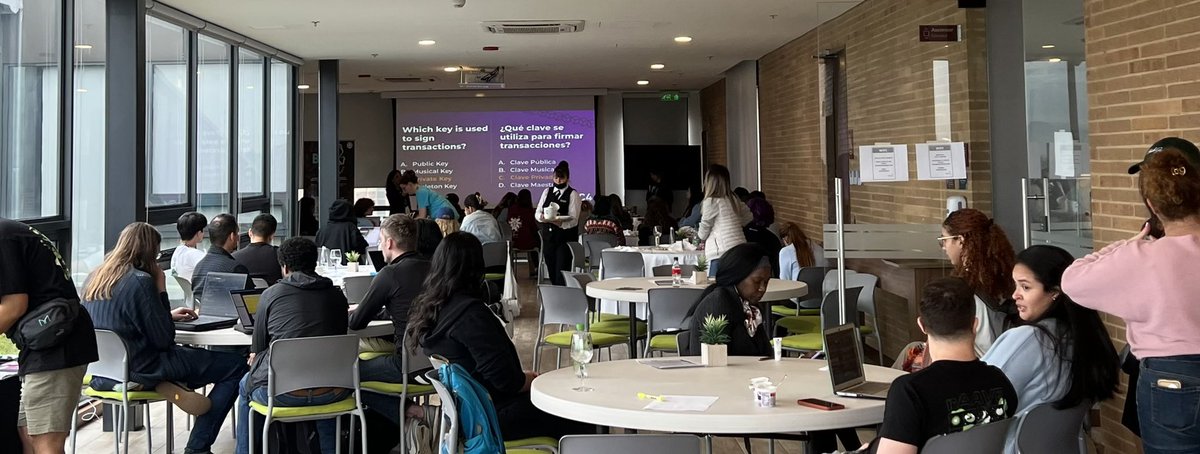 LearnMoreWithC4's tweet photo. Today is the last day of DevCon and our #Ethereum trivia session starts in less than 20 minutes at the Women Leaders in Web3 community hub and you do NOT want to miss the dynamic @EldaEllis!

Here she is in action yesterday! https://t.co/EZWQgl0xUv