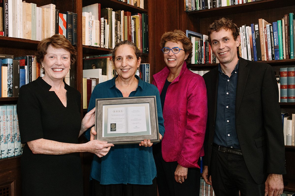 Congratulations to @columbiaclimate co-founding Dean Ruth DeFries, winner of @ColumbiaUP Distinguished Book Award (cup.columbia.edu/award) for What Would Nature Do? A Guide for Our Uncertain Times, lessons nature can teach us about coping with complexity. cup.columbia.edu/book/what-woul…
