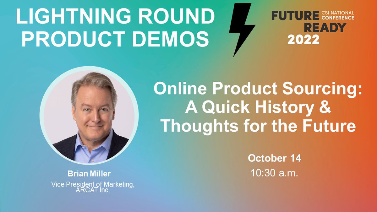 CSIConstruction's tweet photo. Join Brian Miller of @ARCAT_news as he covers the evolution of online product data, manufacturer’s websites, and other forms of content delivery while sharing his thoughts on the future direction of platforms such as ARCAT. #CSICon22
https://t.co/6r9s1DDJht https://t.co/HSSC4XrEWA