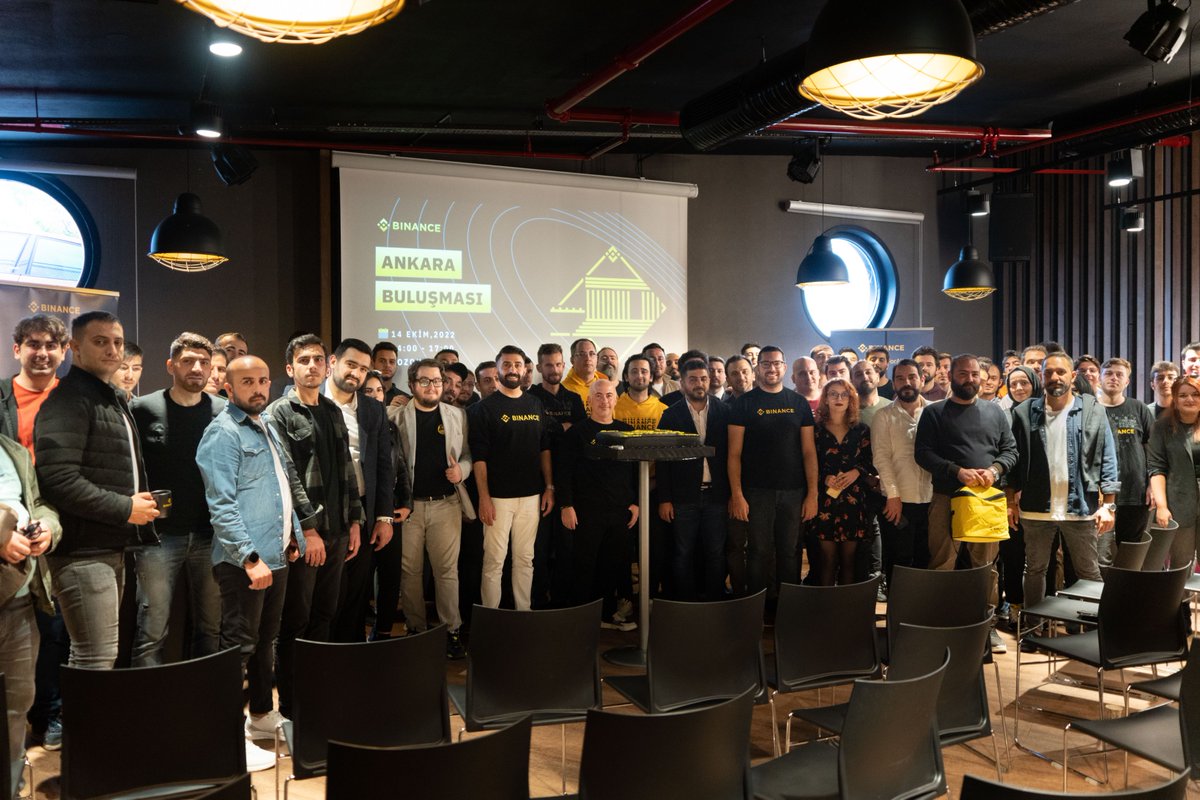 Binance_Turkish's tweet photo. Harika bir #BinanceAnkaraBuluşması'nı daha tamamladık!🥳 100'den fazla kişinin katıldığı ve çeşitli etkinlikler düzenlediğimiz bu buluşmaya katılan herkese teşekkürler!💛 https://t.co/JEh9xy0V8g