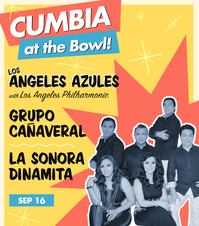 Throwing it back to the night we celebrated Mexican Independence Day with Los Ángeles Azules (@angelesazulesmx)! The CDMX group teamed up with the @LAPhil for Cumbia at the Bowl in 2017, and we haven't stopped dancing since. 💃🏼💃🏻💃🏾 #HispanicHeritageMonth #LatinxHeritageMonth