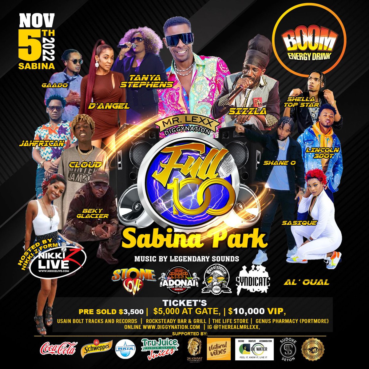 Hypetvjamaica's tweet photo. This is going to be HYPERIZED!
NOV 5th at Sabina Park .
@therealmrlexx @NikkiZOfficial @Tanya_Stephens @SizzlaKalonji @Lincoln3Dot @dangelmusic1 Plus #SHANEO and others #FULL100 #BOOM https://t.co/a9JXKbQ4P5