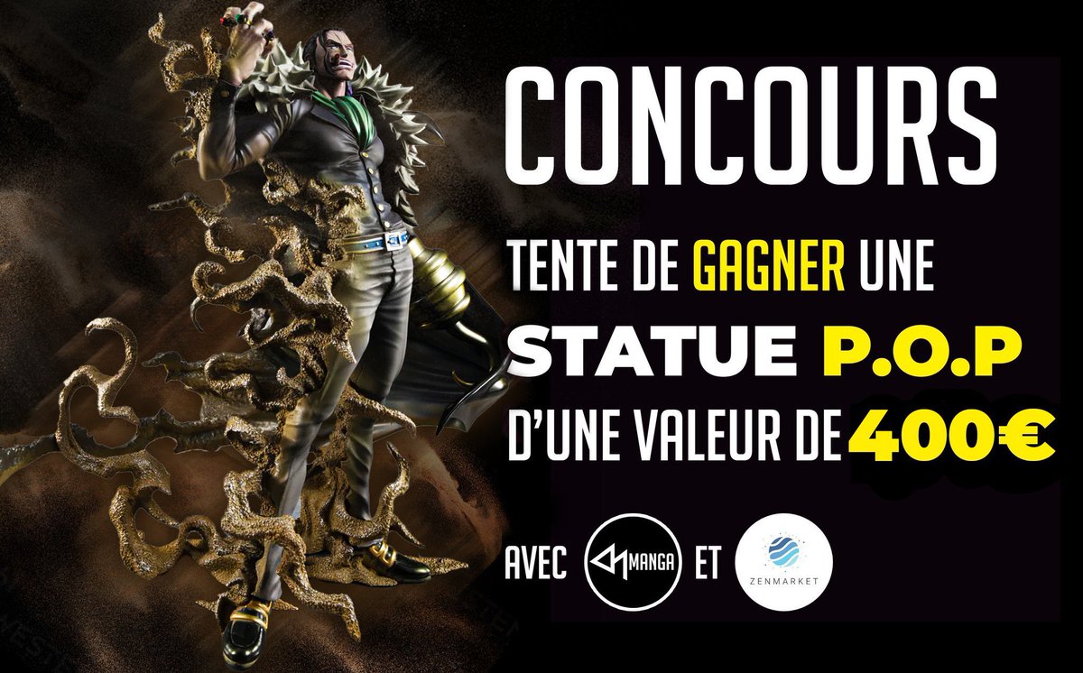 Inku_fr's tweet image. GROS #CONCOURS ONE PIECE 🔥

Tentez de gagner cette INCROYABLE Figurine de Crocodile d'une valeur de 400€ !!!

❤️ Follow @ActuMangas_ et @zenmarket_fr
↪️ RT ce post
✅ Tag un ami