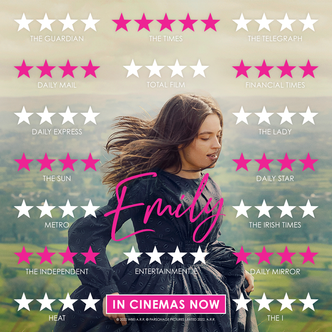 The stars say it all 🙌 Who's ready to see Emma Mackey's breathtaking performance as Emily Brontë? #EmilyMovie is in cinemas NOW!