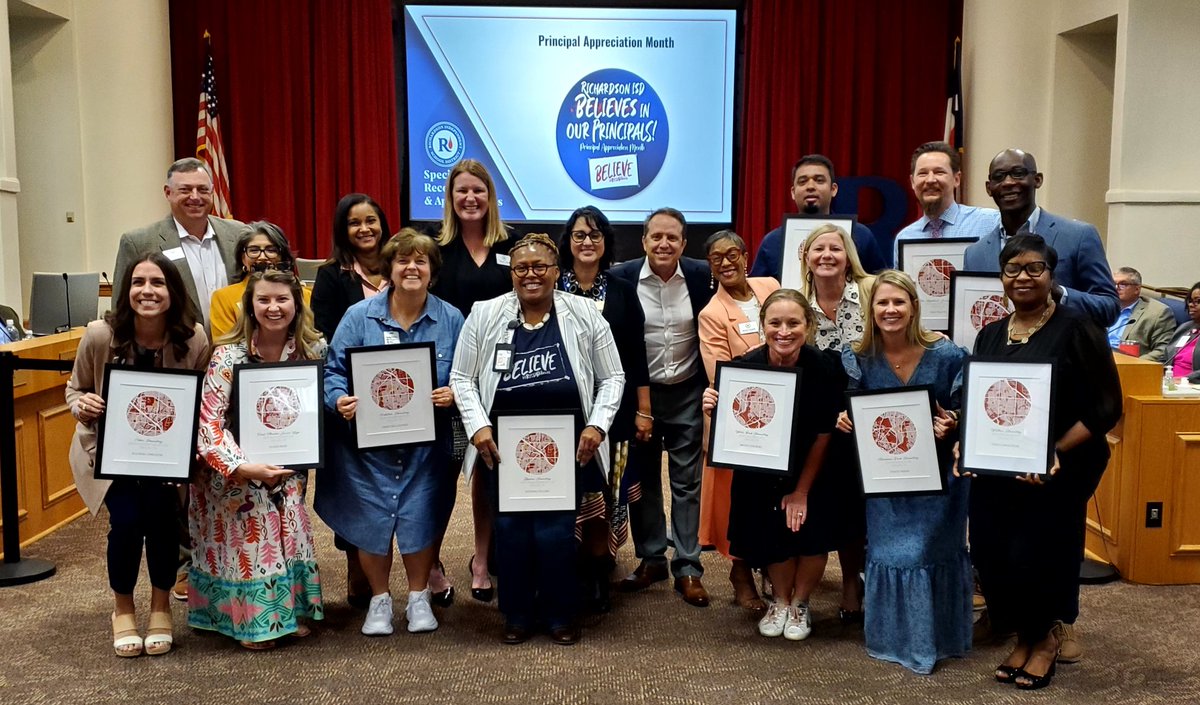 ASanchezTweets's tweet photo. RichardsonISD: Congratulations🎉: At the October meeting of the RISD Board of Trustees, RISD community members were recognized for their contributions and accomplishments. Honorees included our amazing campus principals! #BoTRecognitions #RISDBelieves https://t.co/BUwOKaO4by