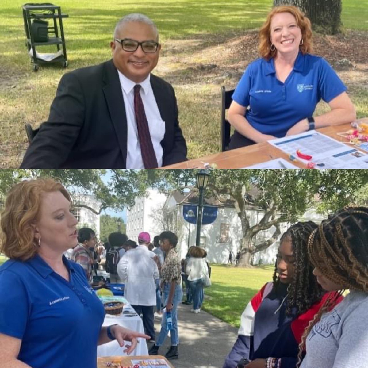 Recruiting the next generation of political analysts, public policy experts, urban planners, and lawyers, at the Dillard University majors fair.