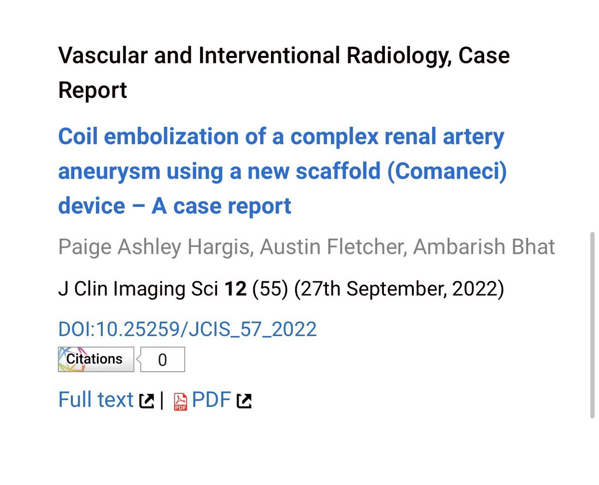 Paige Hargis (@hargispaige) on Twitter photo Always love the opportunity to work and publish with Dr. Bhat <a href="/bhat_ambarish/">Ambarish Bhat</a>
clinicalimagingscience.org/coil-embolizat… Always love the opportunity to work and publish with Dr. Bhat <a href="/bhat_ambarish/">Ambarish Bhat</a>
clinicalimagingscience.org/coil-embolizat…